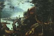 BRUEGEL, Pieter the Elder Landscape with the Temptation of Saint Anthony France oil painting artist